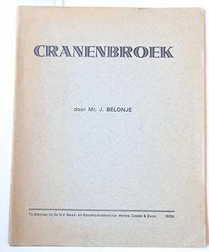 Cranenbroek. Alkmaar 1939. Geïll., 15 p.