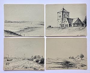[15 Modern pen drawing(s), 1955] 15 pentekeningen van G. Boogman uit Arnhem van gezichten langs d...
