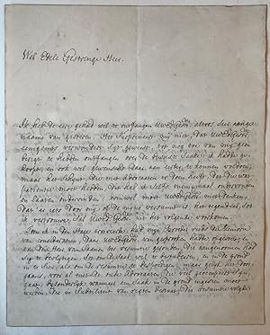 [Manuscript 1742, legal, inheritance] Brief van Jacob Gilles, d.d. 's-Gravenhage 1742, manuscript...
