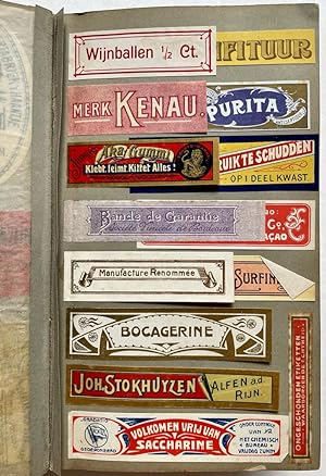 Chromolithography labels early 20th century I Labels made by printer Jacobson, Haarlem, 4 volumes...