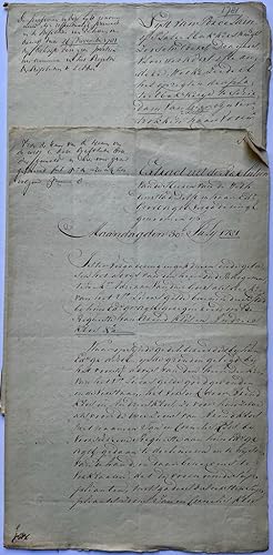 Manuscript 1781 | Drie stukken in manuscript betr. het plan van Arend Klos (met zoons Jan en Corn...