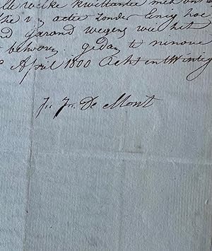 Receipt 1828 Belgium | Kwitantie van Josephus Joannes de Mont, broodmaker te Ninove, 1828, betr. ...