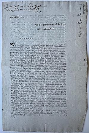 Printed publication Baljuw 1803 | Missive van Hof van Justitie van Holland, d.d. 's-Gravenhage 24...