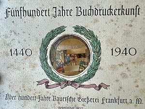 [Printing press, Boekdrukkunst, 1940] Uittrek-kijkdoos 'Funfhundert Jahre Buchruckerkunst 1440-19...