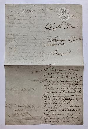 [Manuscript, letter, BIDOLET] Brief van Francois Bidolet de Nevere en France d.d. 's-Gravenhage 1...