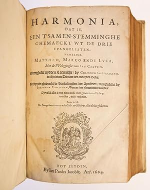 Harmonia, dat is een t'samen-stemminghe ghemaeckt uit de drie evangelisten namelick Mattheo, Marc...