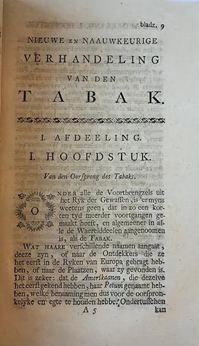 [Antiek boek, Antique book, tobacco, tabak, 1770] Nieuwe en naauwkeurige verhandeling van den tab...