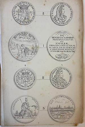 Nieuwe bijdragen tot de penningkunde van Friesland, I t/m X, Workum 1858, 67 pag., met 2 gravures...
