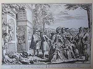 [Antique print, etching, Romeyn de Hooghe] Zeldzaam Huwelyk [Het raadsel te Nijmegen, 1619], publ...