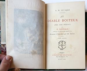Le diable boiteux, avec une preface par H. Reynald. Gravures à l'eau-forte par Ad Lalauze. 2 dele...