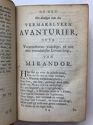 [Literature, The Hague, Culemburg] De vermakelyke avanturier, ofte De wispelturige, en niet min w...
