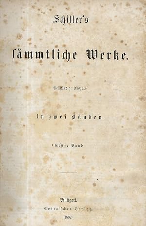Schiller's Sämmtliche Werke (.) In zwei Banden.
