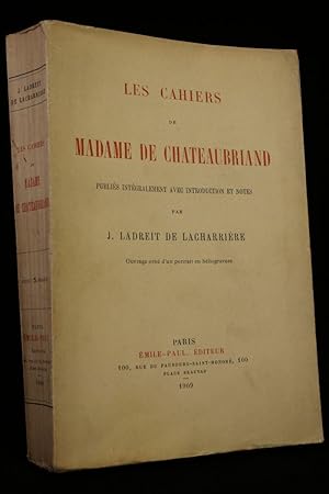 Les cahiers de madame de Chateaubriand