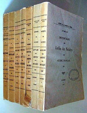 Inventaire des greffes des notaires du régime français (II, III, VII, VIII, Index des volumes I à...