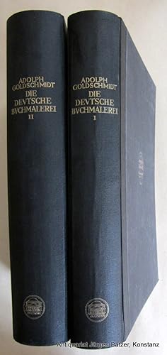 Die deutsche Buchmalerei. 2 Bde. Firenze, Pantheon u. München, Kurt Wolff, 1928. Fol. Mit 200 Lic...