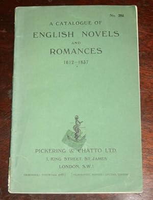 A Catalogue of English Novels and Romances 1612-1837.