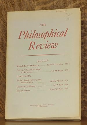 THE PHILOSOPHICAL REVIEW - JULY 1978 - VOL. LXXXVII, NO. 3