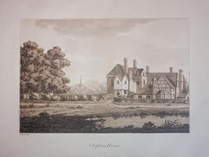 A single original sepia aquatint Illustrating Clopton House. Published for Samuel Ireland in 1795.