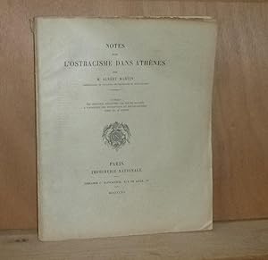 Notes sur l'ostracisme dans Athènes, Extrait des Mémoires de l'Académie des Inscriptions et Belle...