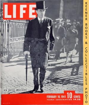 Life Magazine February 10, 1941 - Volume 10, Number 6 - Cover: New British Ambassador