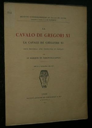 LA CAVALO DE GREGORI XI - LA CAVALE DE GREGOIRE XI , texte en Provençal avec La