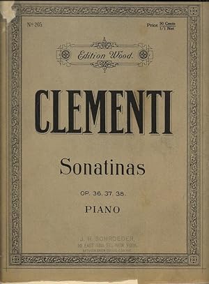12 SONATINAS FOR PIANO BY M. CLEMENTI. OP36, 37, 38.