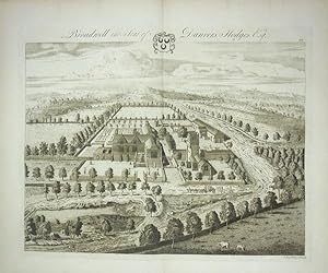 Original Engraved Antique Print Illustrating a Birdseye View of Broadwell in Gloucestershire, The...
