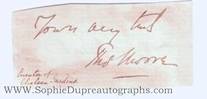 Signature, (Thomas, 1779-1852, Irish Poet)