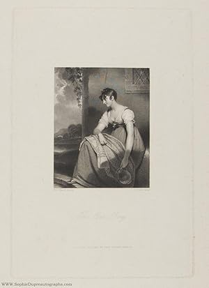 Steel Engraving of his picture 'The Ear Ring', (Sir Martin Archer, 1769-1850, from 1830 President...