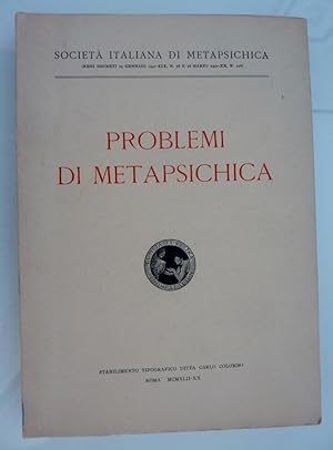 "Società Italiana di Metapsichica - PROBLEMI DI METAPSICHICA"