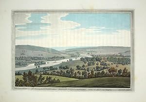 Original Hand Coloured Antique Aquatint Print Illustrating Fawley Court & Henley in Oxfordshire. ...