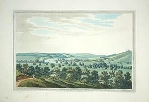 Original Hand Coloured Antique Aquatint Print Illustrating Pangborn & Whitchurch from Purley in L...