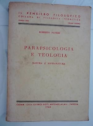 "IL PENSIERO FILOSOFICO Collana di Filosofia Teoretica, Quinta Serie - Volume Decimo PARAPSICOLOG...