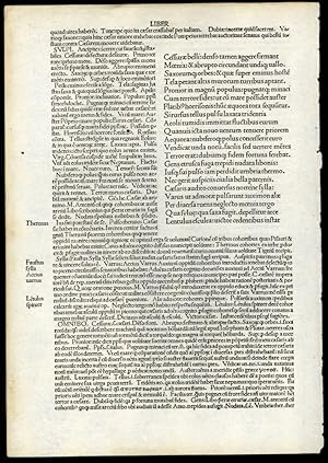 Pharsalia [single incunabula leaf from the 1493 edition]