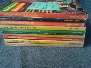 The Magazine of Fantasy and Science Fiction 1963- 9 Issues