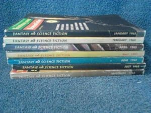 The Magazine of Fantasy and Science Fiction 1965- 7 Issues
