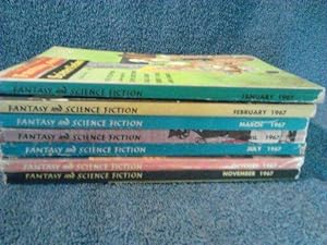 The Magazine of Fantasy and Science Fiction 1967- 7 Issues