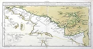 Carte de la Terre des Papous, de la Nouvelle Guinee, et des Isles de Salomon selon le systeme de ...