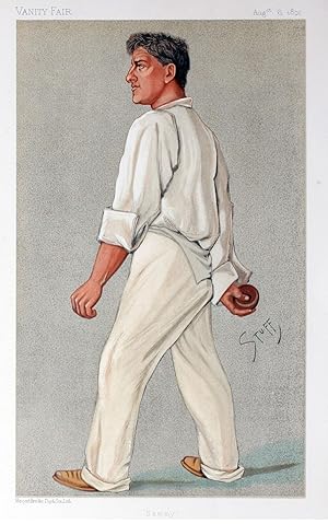 "Sammy" (Samuel Moses James Woods) Australian cricketer caractature portrait