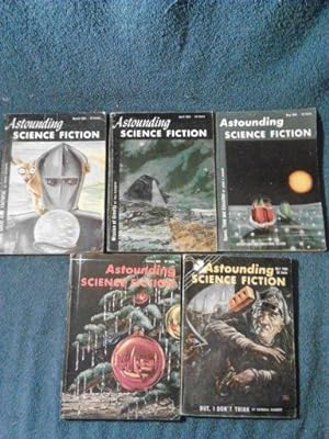 Astounding Science Fiction Magazine 1953,55, and 59. 5 Issues