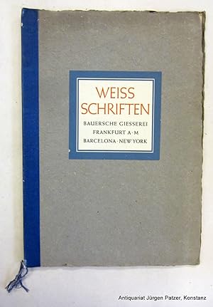 (Deckelaufdruck). Mustermappe mit 3 Einzelschriften. Frankfurt, Bauer, o.J. bzw. 1931. Jeweils mi...