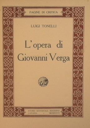 L'OPERA DI GIOVANNI VERGA,