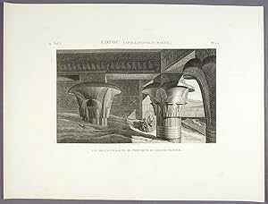 Edfou (Apollinopolis Magna.) Vue de l'Intérieur du Portique du Grand Temple