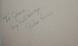 Short inscribed note from Actress Julie Harris (1925-2013)