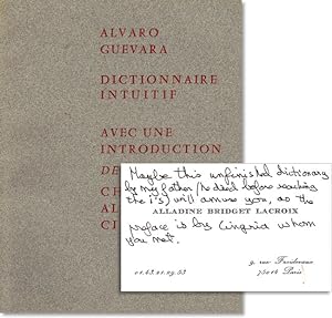 Dictionnaire Intuitif. Introduction de Charles-Albert Cingria
