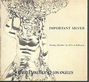 Important Silver (Auction Catalog - Sale 94A, October 12,1973)