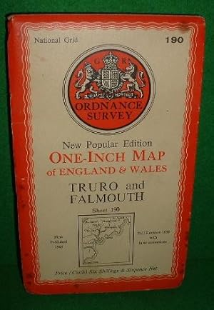 NEW POPULAR EDITION ONE-INCH MAP OF ENGLAND AND WALES TRURO AND FALMOUTH SHEET 190