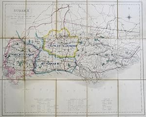 (Fox Hunting Map of) Sussex