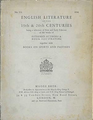 English literature of the 19th & 20th centuries being a selection of first and early editions of ...