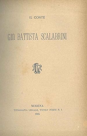 Il Conte Gio. Battista Scalabrini